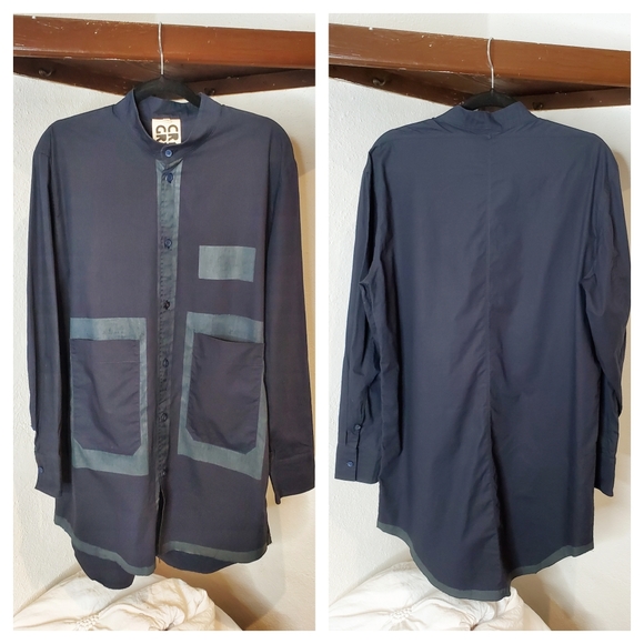 Craig Green | RARE Blue Long Tunic Style Handpainted Shirt - Picture 4 of 12